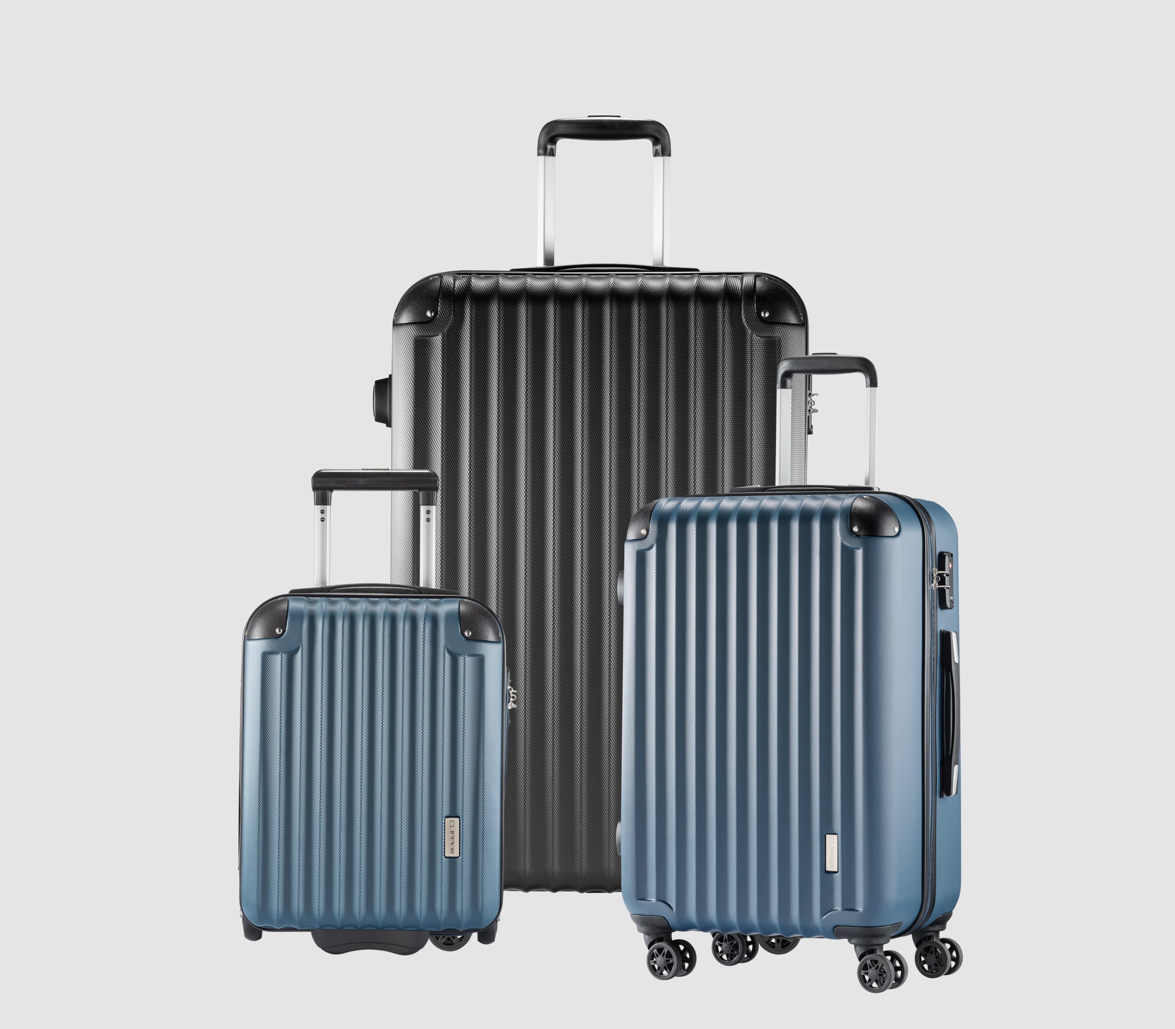 Toronto Pack Easy Koffer Schwarz und blau in Grösse XS, S und L