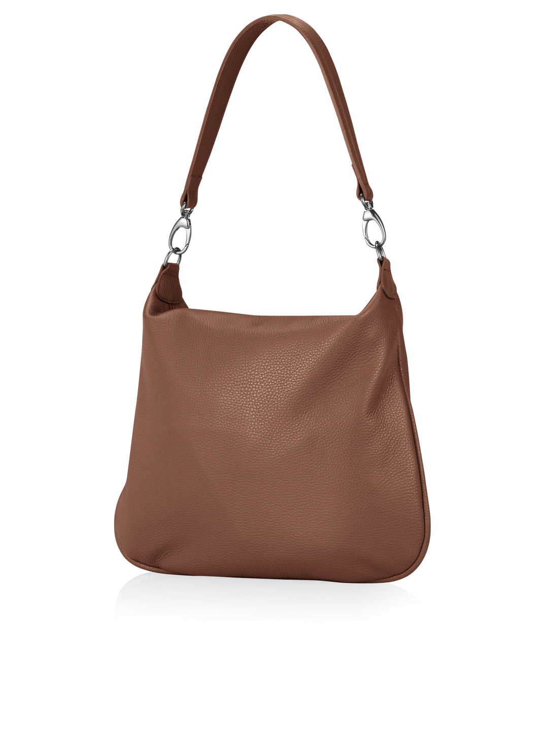 Ledertasche braun Swiss Made mit Umhängeriemen