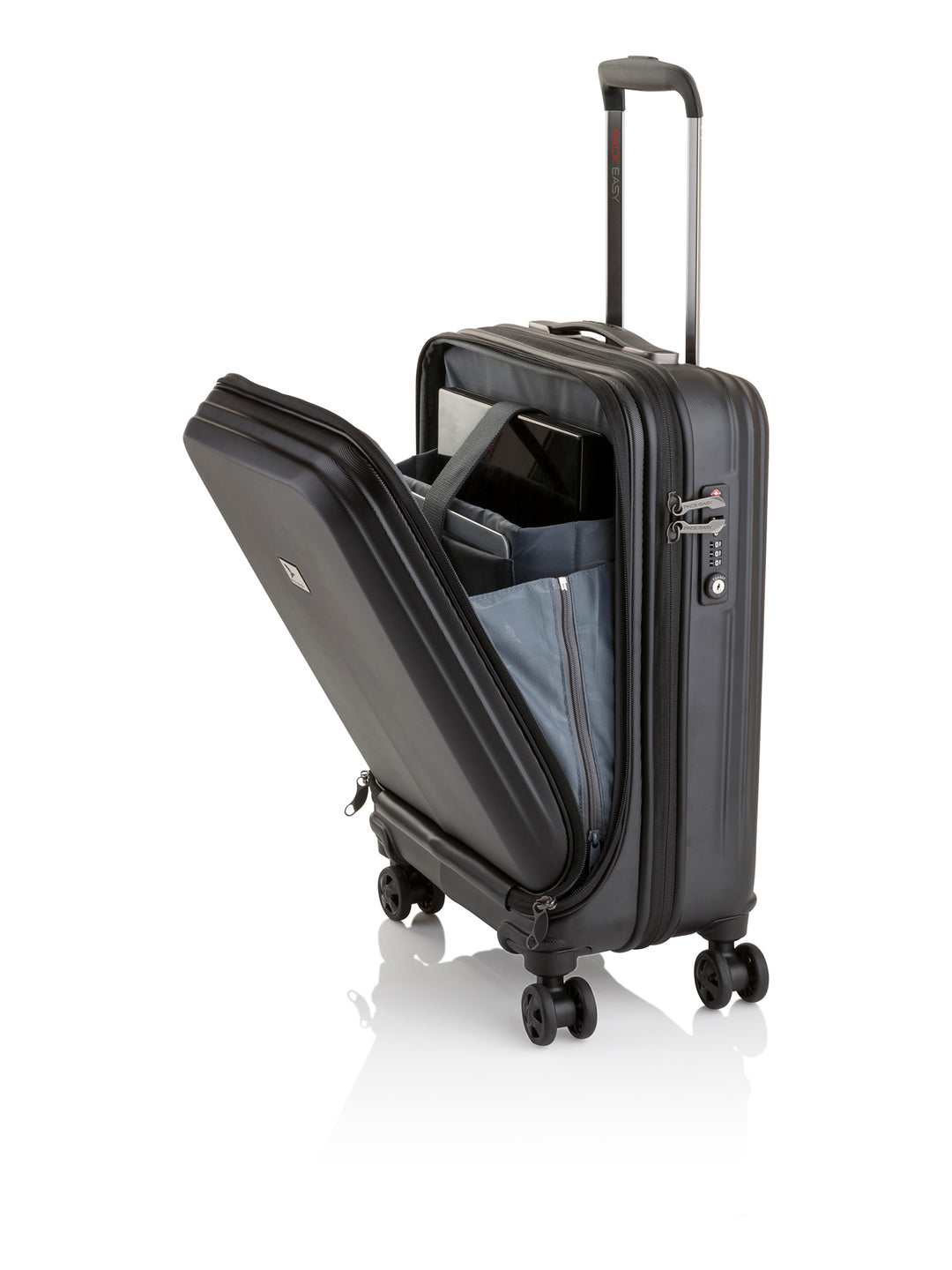 Ansicht geöffnetes Handgepäck - Genius Business Cabin Trolley S, schwarz