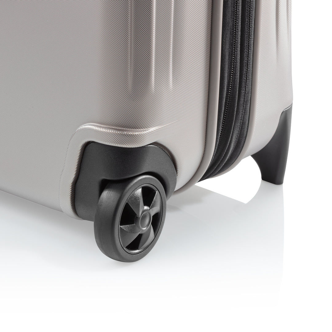 Nahaufnahme der Doppelrollen - Genius Business Cabin Trolley S, taupe