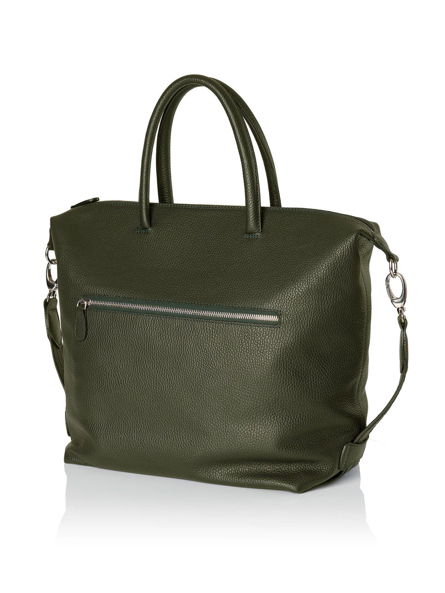 Frontansicht Damenhandtasche - Lamica Schultertasche, grün