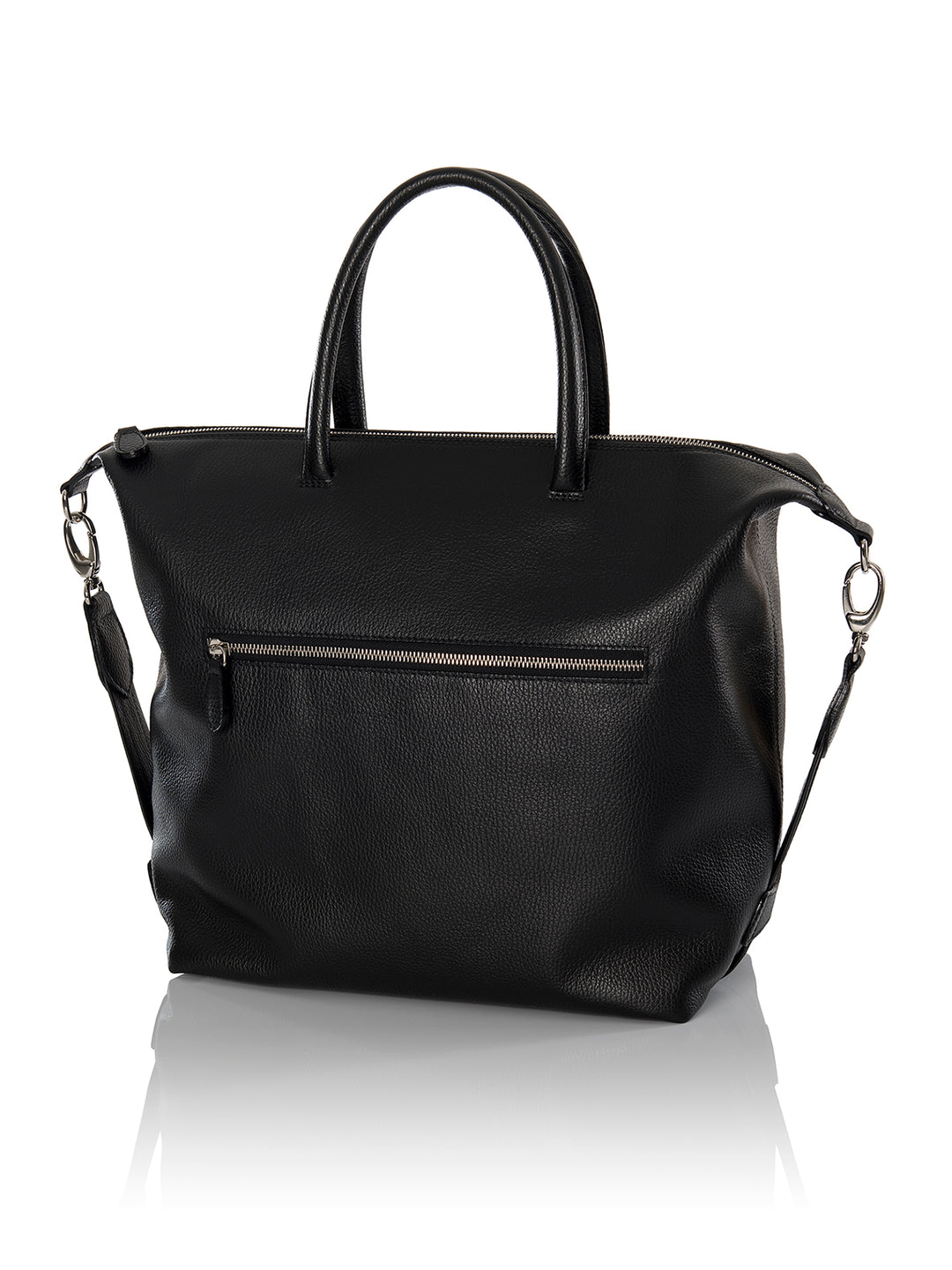 Frontansicht Damenhandtasche - Lamica Schultertasche, schwarz