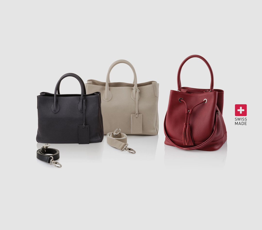 Damen Taschen Schwarz Beige Rot