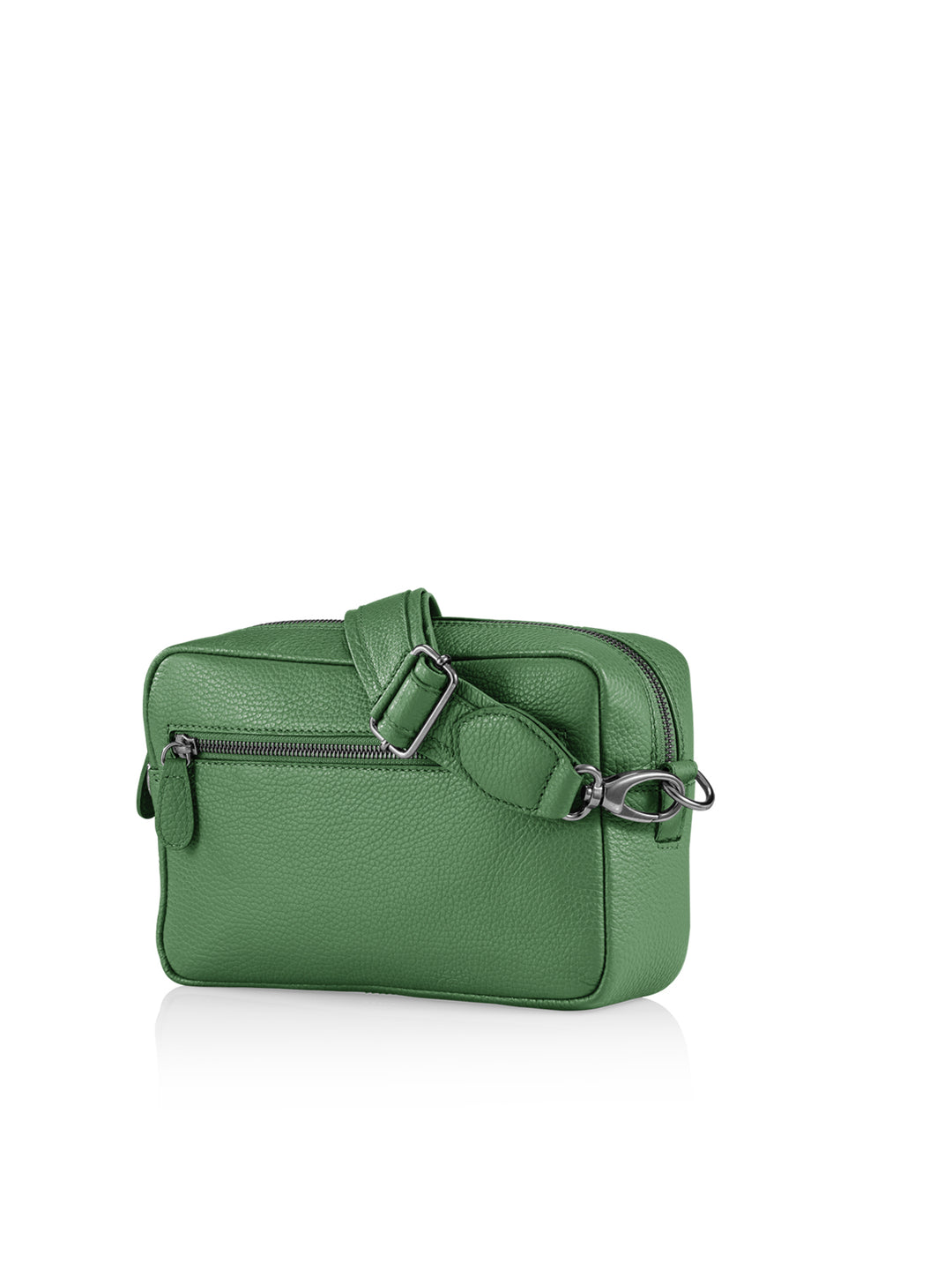 Tasche Leder Swiss Made grün hinten