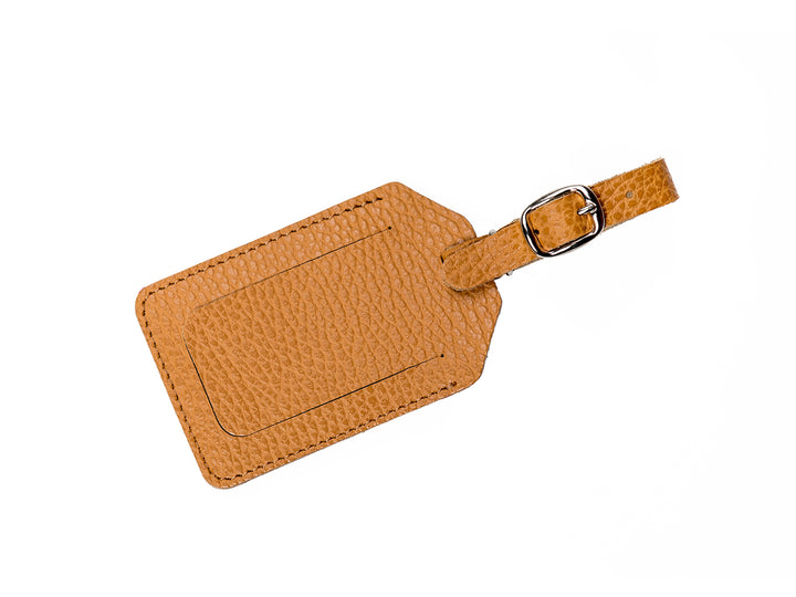 Frontansicht Adressanhänger - Reisezubehör, Swiss Made, Leder braun