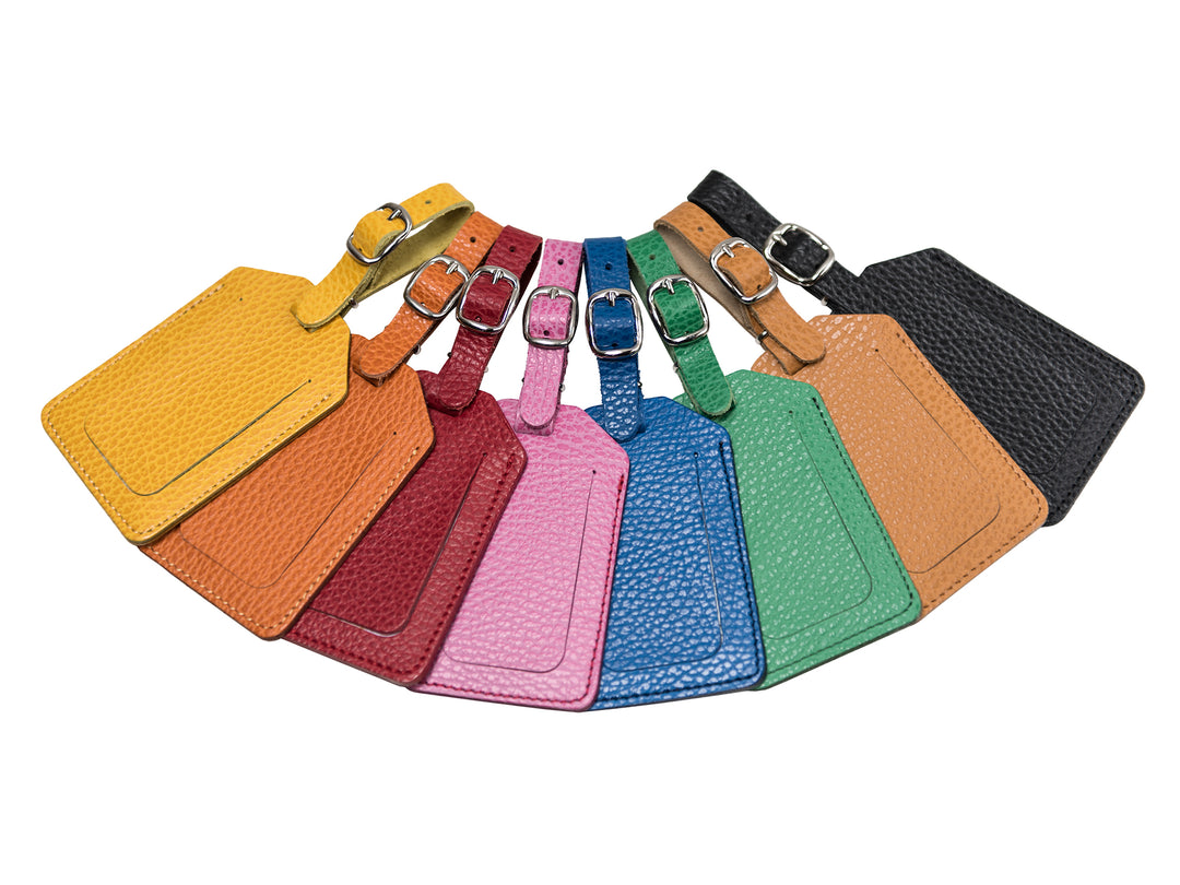 Frontansicht Adressanhänger - Reisezubehör, Swiss Made, Leder diverse Farben