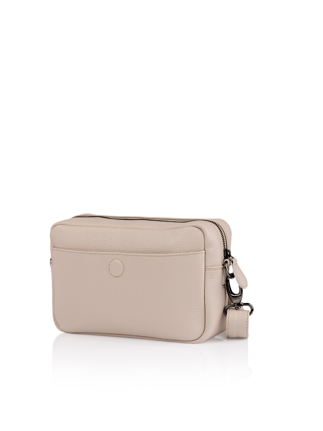 Frontansicht Damenhandtasche - Laure Ledertache, beige