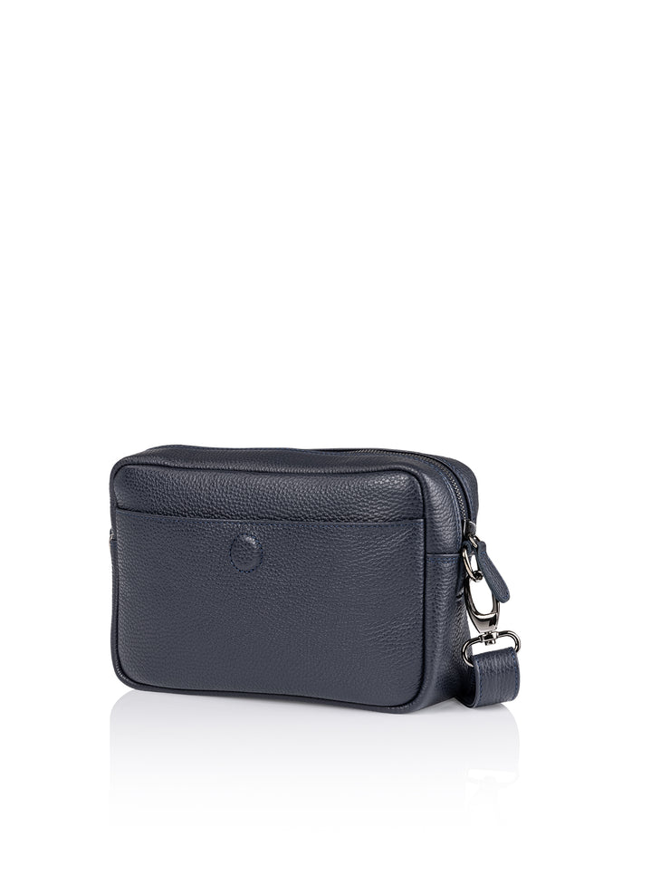 Frontansicht Damenhandtasche - Laure Ledertache, blau
