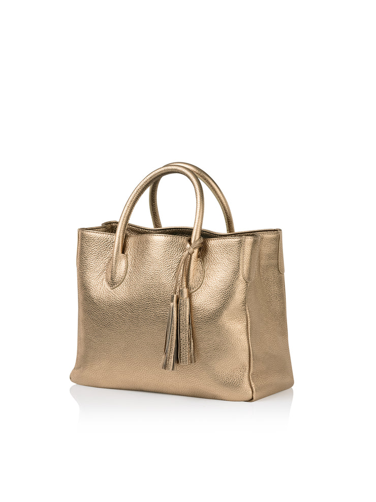 Frontansicht Damenhandtasche - Loris Nr. 16 Shopper, gold