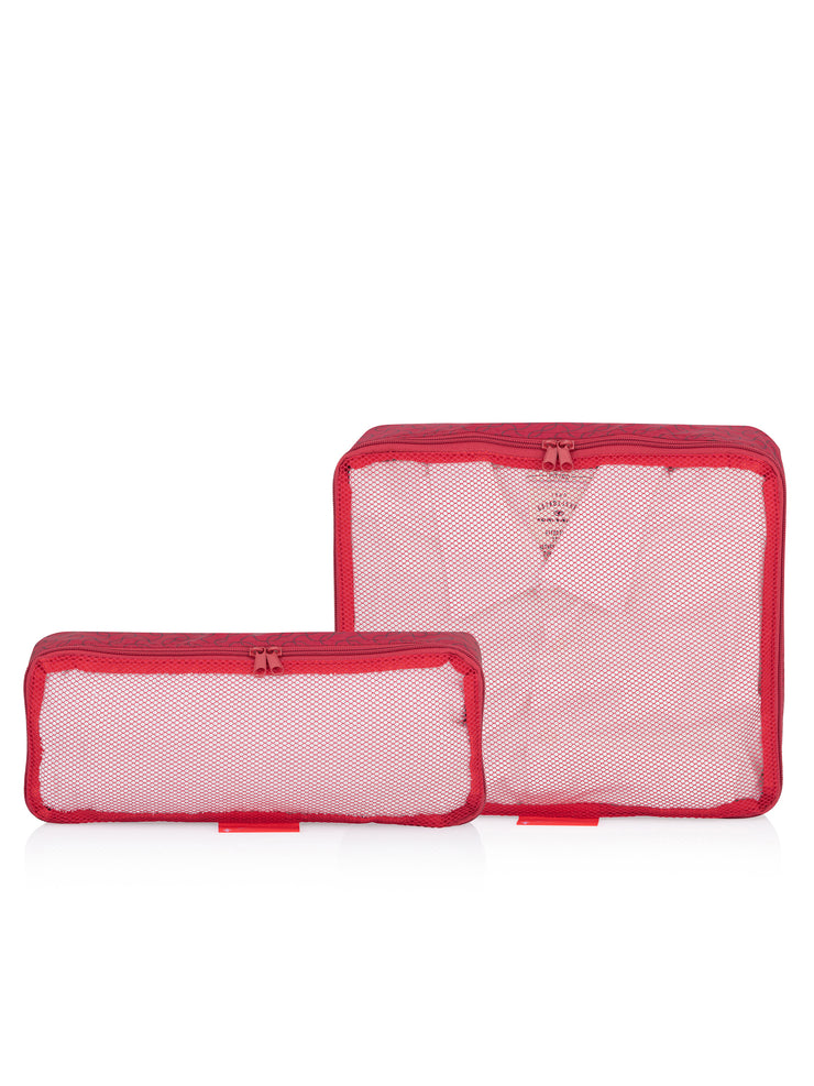 Ansicht - Reizezubehör Set, gefüllt, CristalClear, Travel organizer, rot