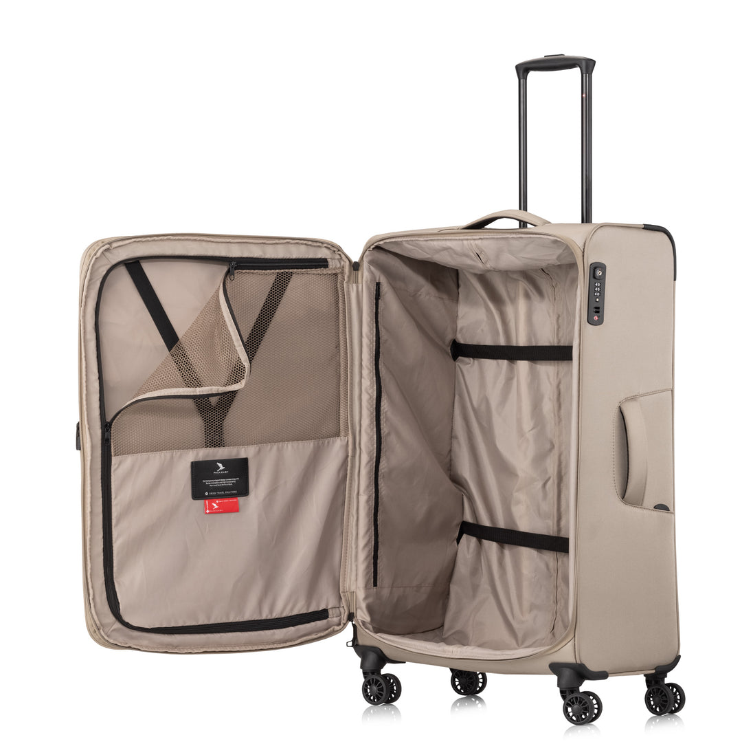 Rückseite Rollkoffer - GoOn Trolley L beige