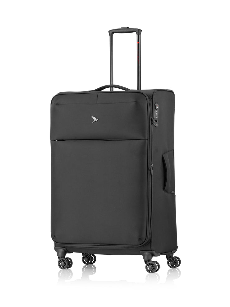 Frontansicht Rollkoffer - GoOn Trolley L, schwarzRückseite Rollkoffer - GoOn Trolley L schwarz