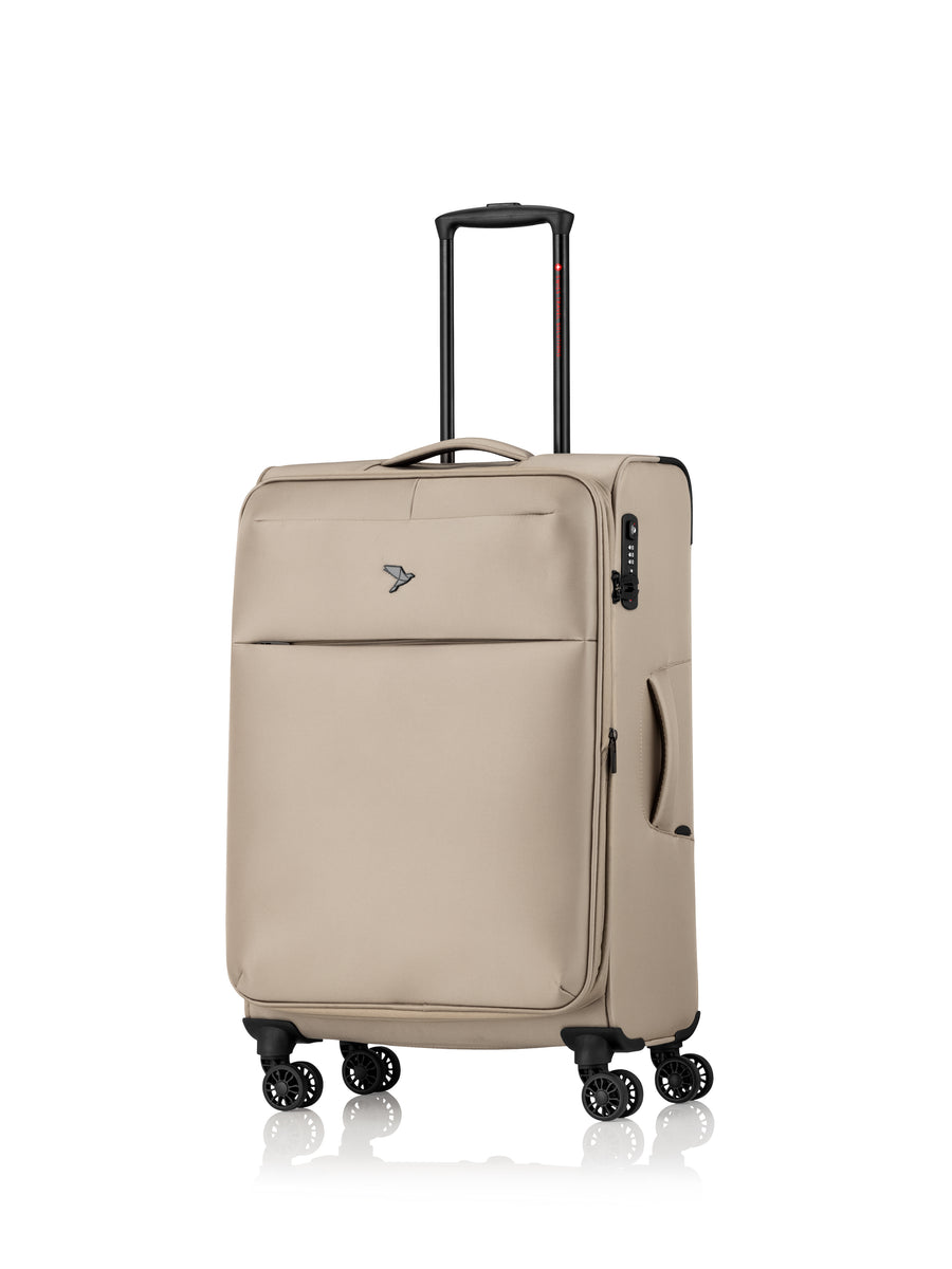 Frontansicht Rollkoffer - GoOn Trolley M, beige