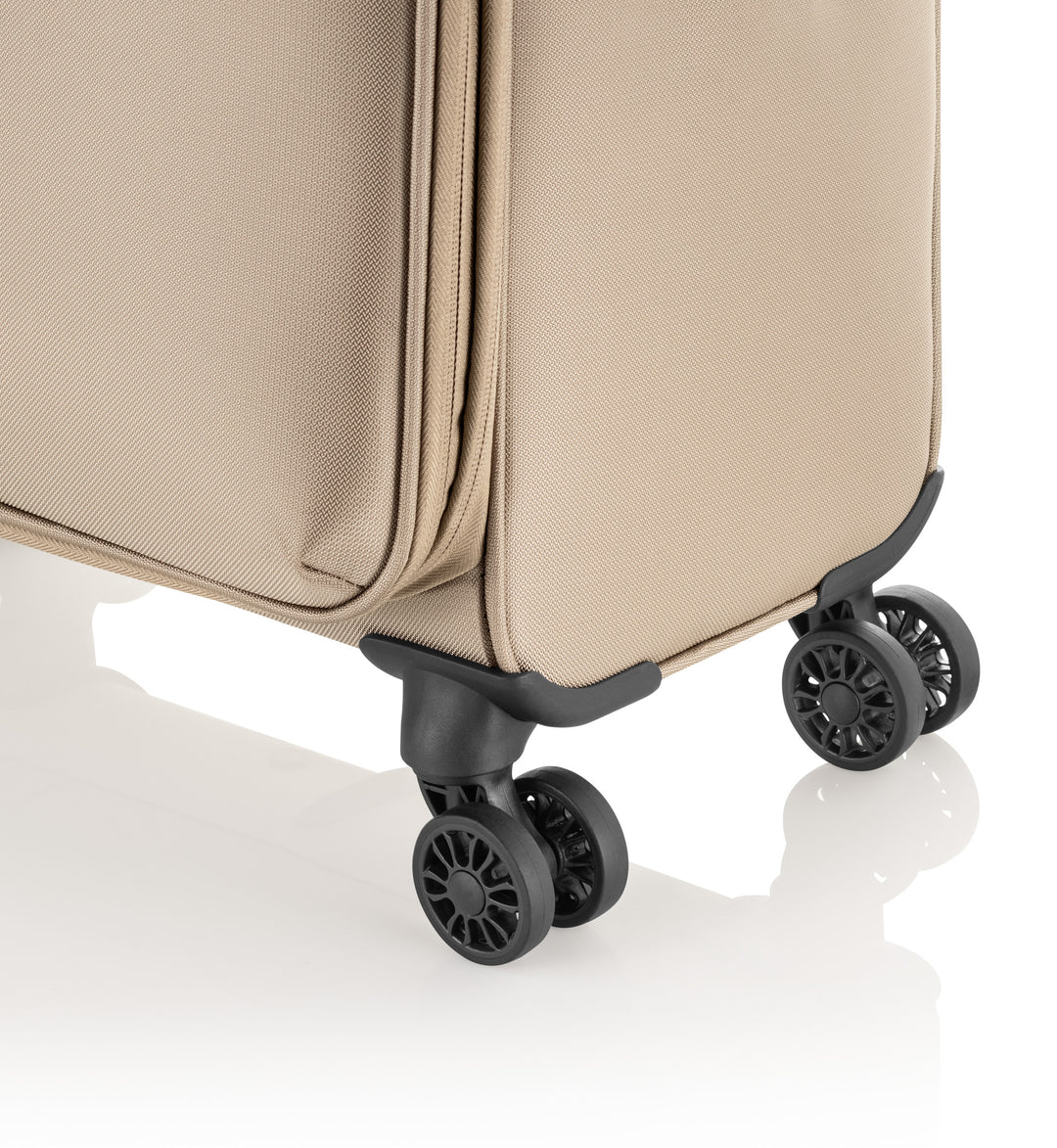 Nahaufnahme der Doppelrollen - GoOn Trolley M, beige