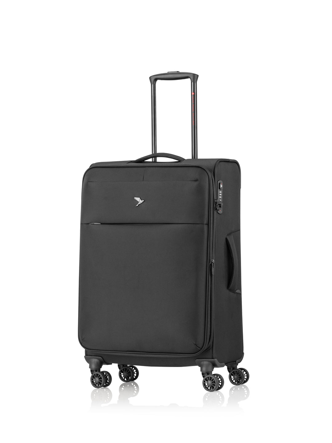 Frontansicht Rollkoffer - GoOn Trolley M, schwarz