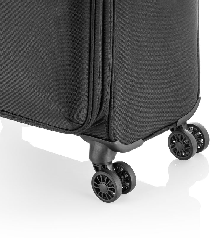 Nahaufnahme der Doppelrollen - GoOn Trolley M, schwarz