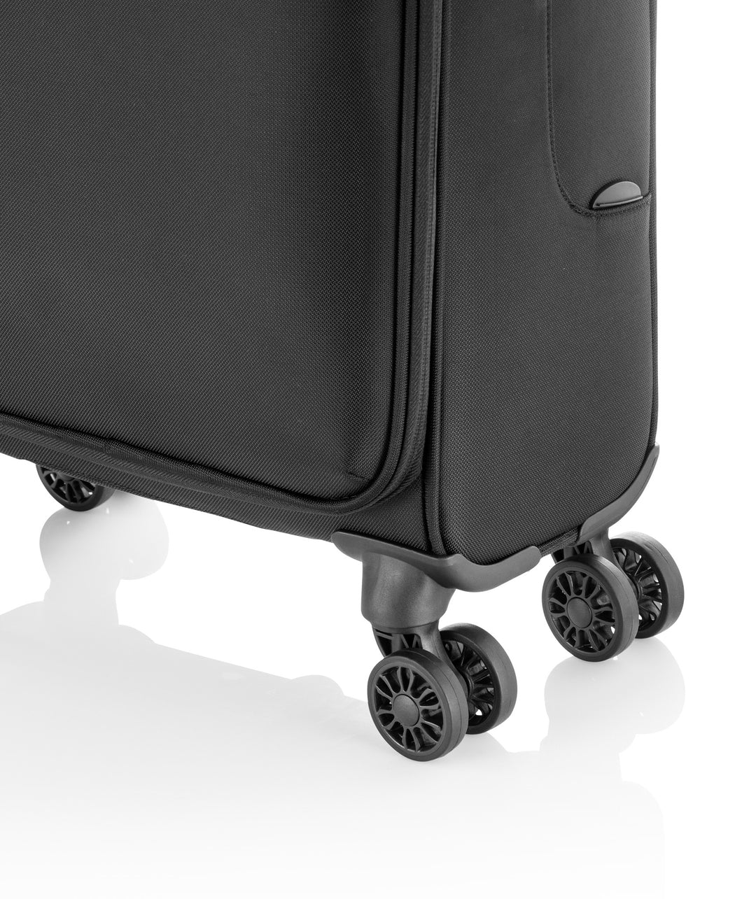 Nahaufnahme der Doppelrollen - GoOn Cabin Trolley S, schwarz