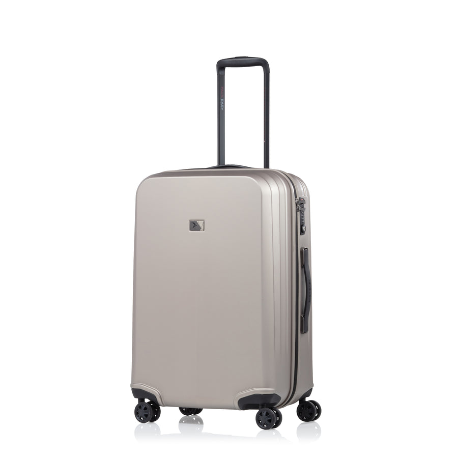 Frontansicht Rollkoffer - Genius Trolley M, taupe