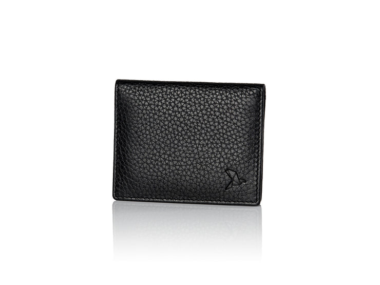 Frontansicht Visitenkartenetui Leder - HiClass Accessoire,  schwarz