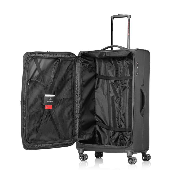 Ansicht geöffneter Reisekoffer - Infinity Trolley L, schwarz