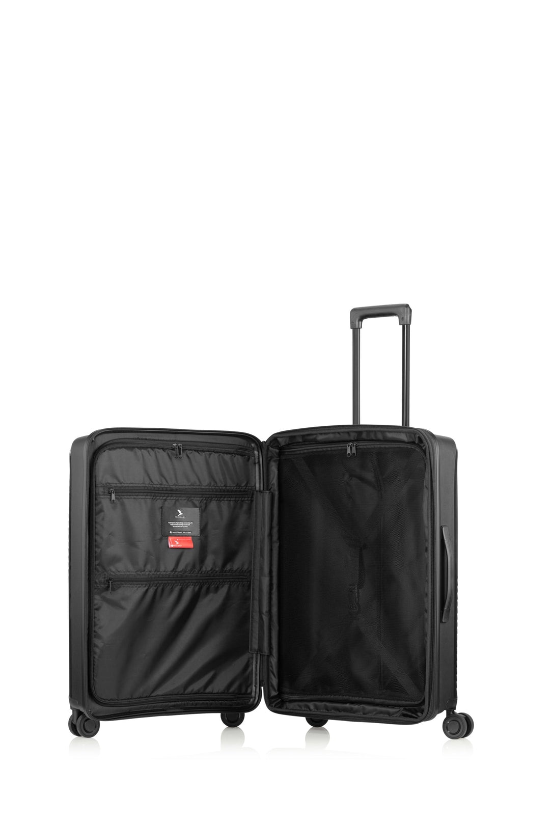 Ansicht geöffneter Rollkoffer - Jet Trolley M, schwarz