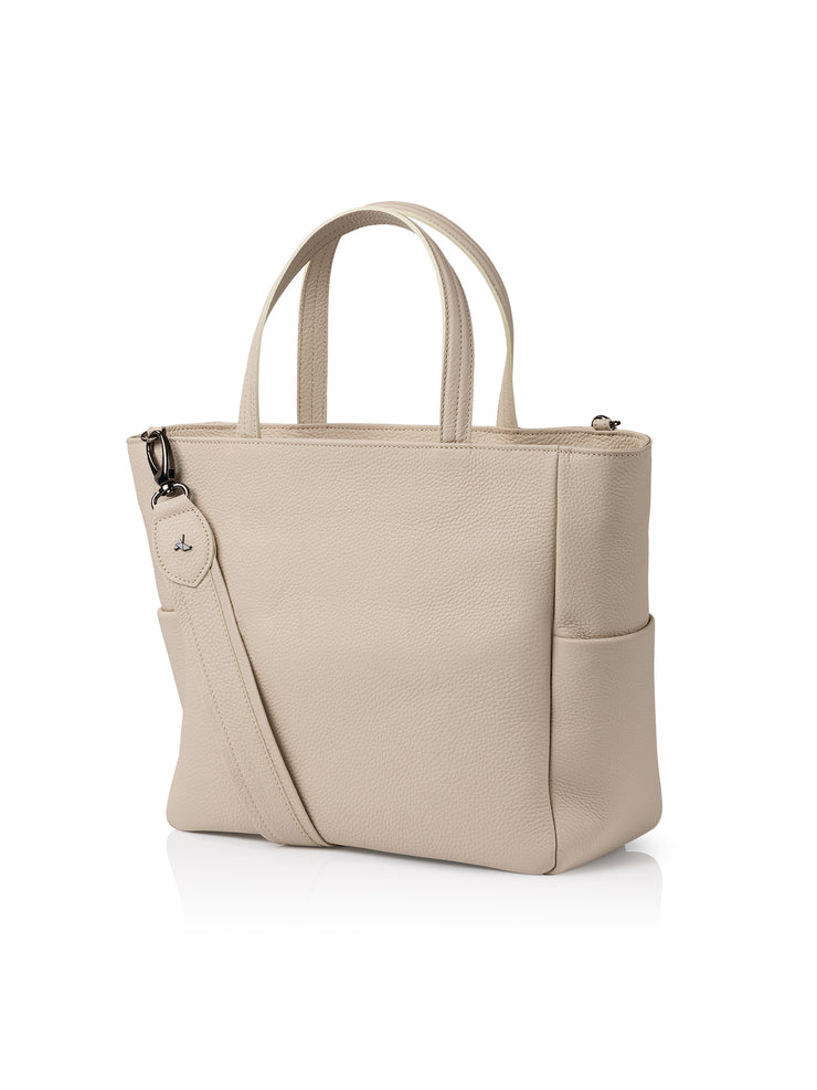 Ansicht der Rückseite Damenhandtasche - Lara, Shopper in beige