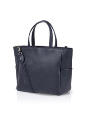 Ansicht der Rückseite Damenhandtasche - Lara, Shopper in blau