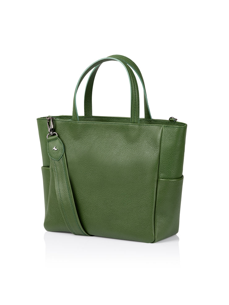 Ansicht der Rückseite Damenhandtasche - Lara, Shopper in grün
