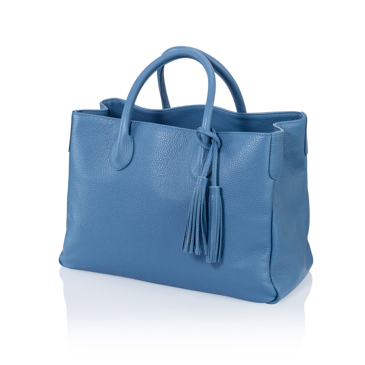 Frontansicht Damenhandtasche - Loris Nr. 7 Shopper, blau