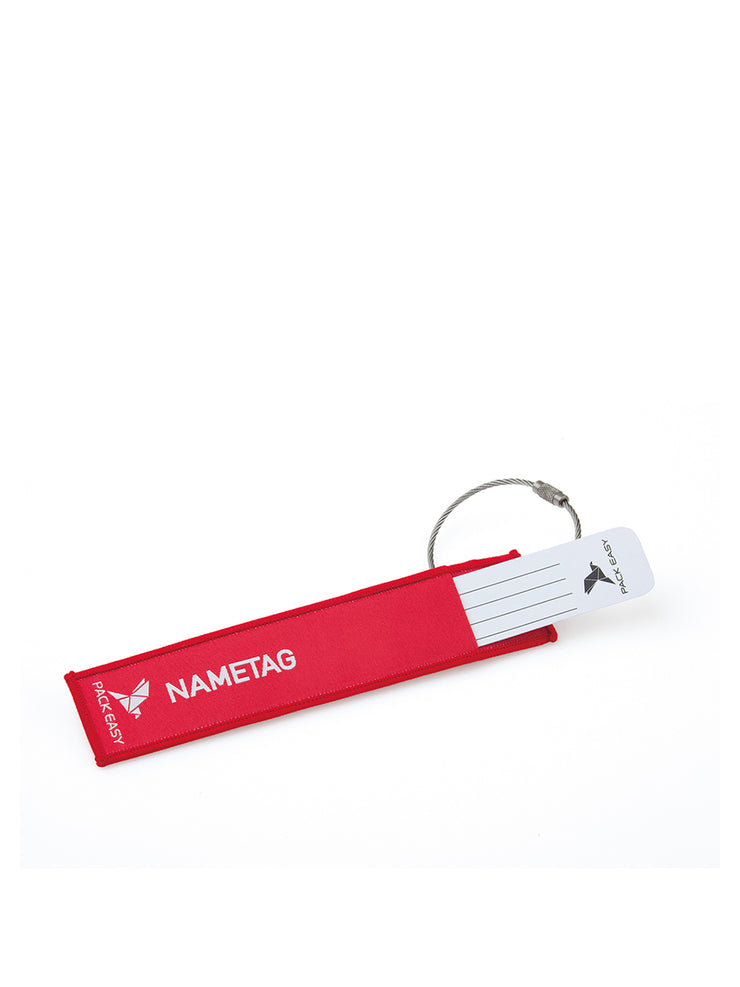 Frontansicht Adressanhänger - Reisezubehör, Nametag rot