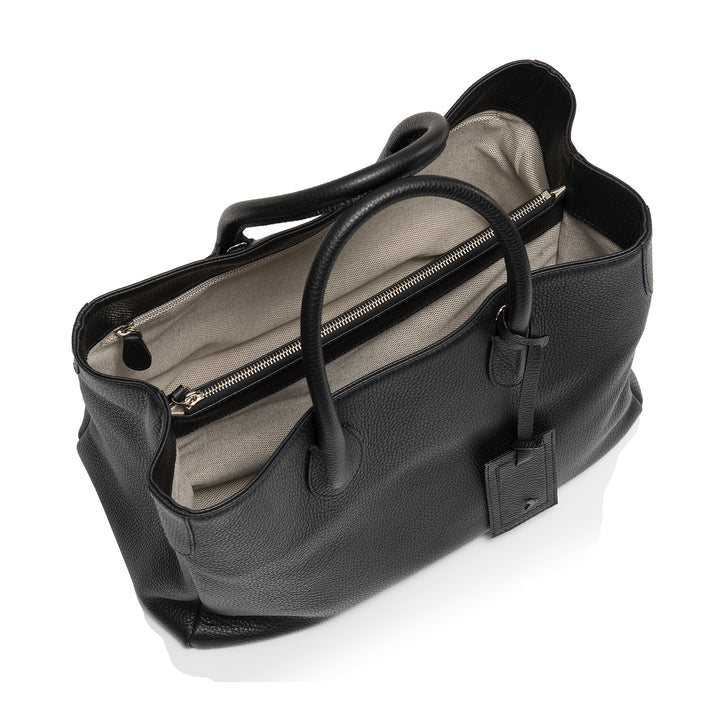 Ansicht geöffnete Damenhandtasche - Loris Nr. 7 Shopper, schwarz