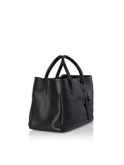 Seitliche Ansicht Damenhandtasche - Loris Nr. 16 Shopper, schwarz