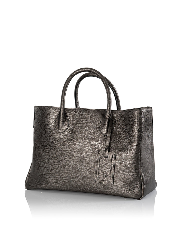 Frontansicht Damenhandtasche - Loris Nr. 7 Shopper, anthrazit