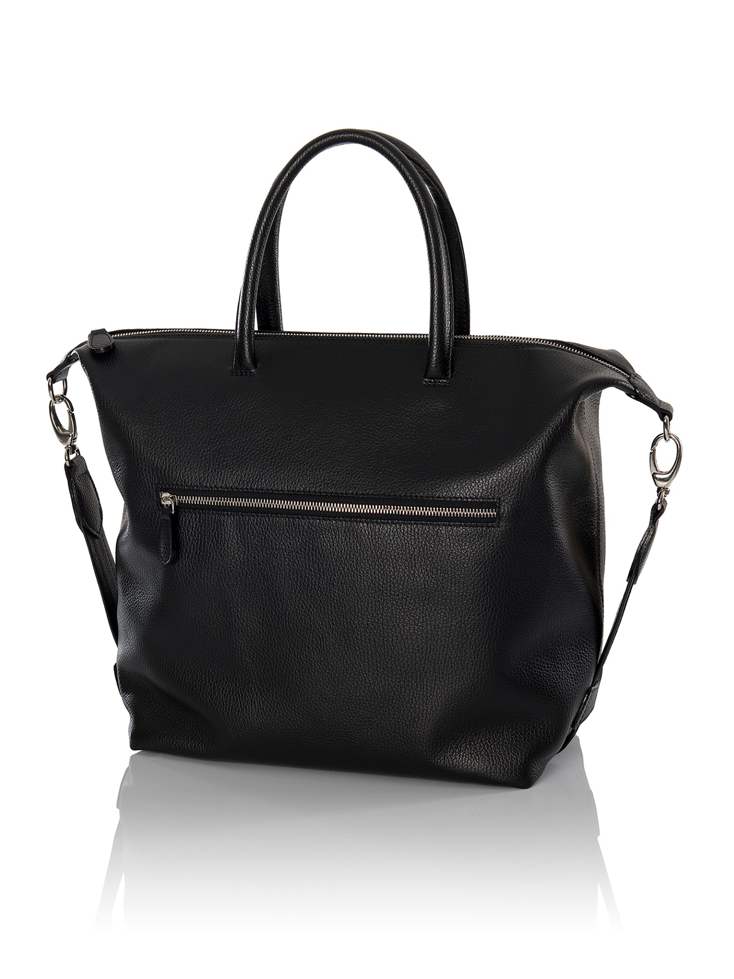 Frontansicht Damenhandtasche - Lamica Schultertasche, schwarz