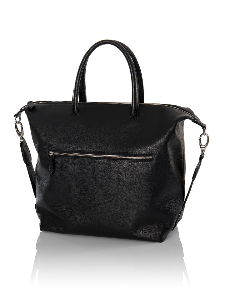 Frontansicht Damenhandtasche - Lamica Schultertasche, schwarz