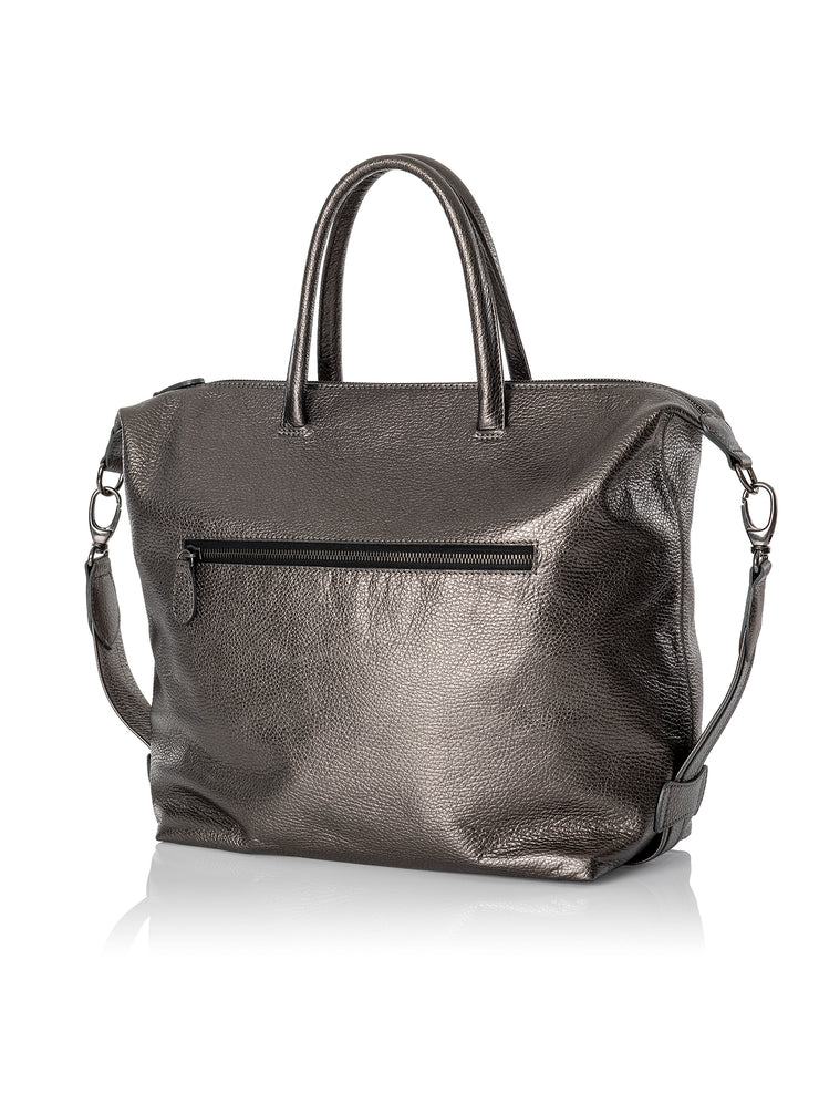 Frontansicht Damenhandtasche - Lamica Schultertasche, anthrazit