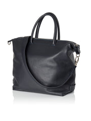 Rückseite mit Umhängeriemen Damenhandtasche - Lamica Schultertasche, schwarz
