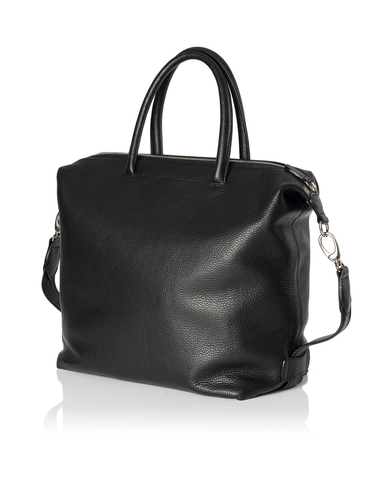 Rückseite Damenhandtasche - Lamica Schultertasche, schwarz