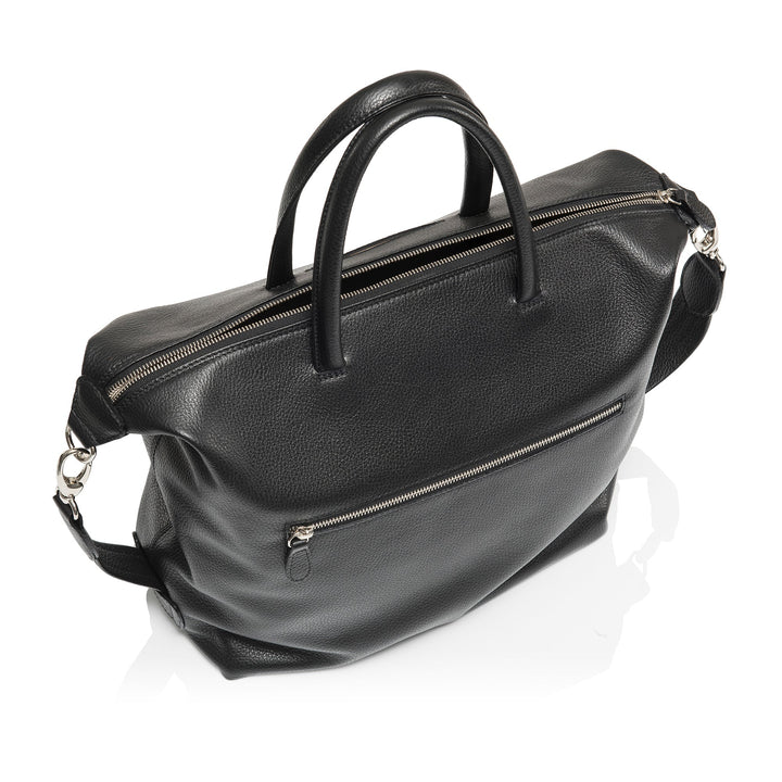Ansicht geöffnete Damenhandtasche - Lamica Schultertasche, anthrazit
